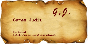 Garas Judit névjegykártya